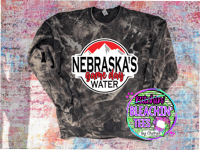 Nebraska's game day water Busch logo 