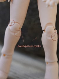 Image 3 of [REDUCED PRICE] Shorthaired Cat Girl Ball Jointed Doll Base | Beige, Slim Body