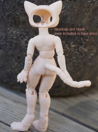 Image 2 of [REDUCED PRICE] Shorthaired Cat Girl Ball Jointed Doll Base | Beige, Slim Body