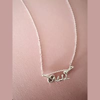 Image 1 of “OUI” Necklace- Silver-made to order