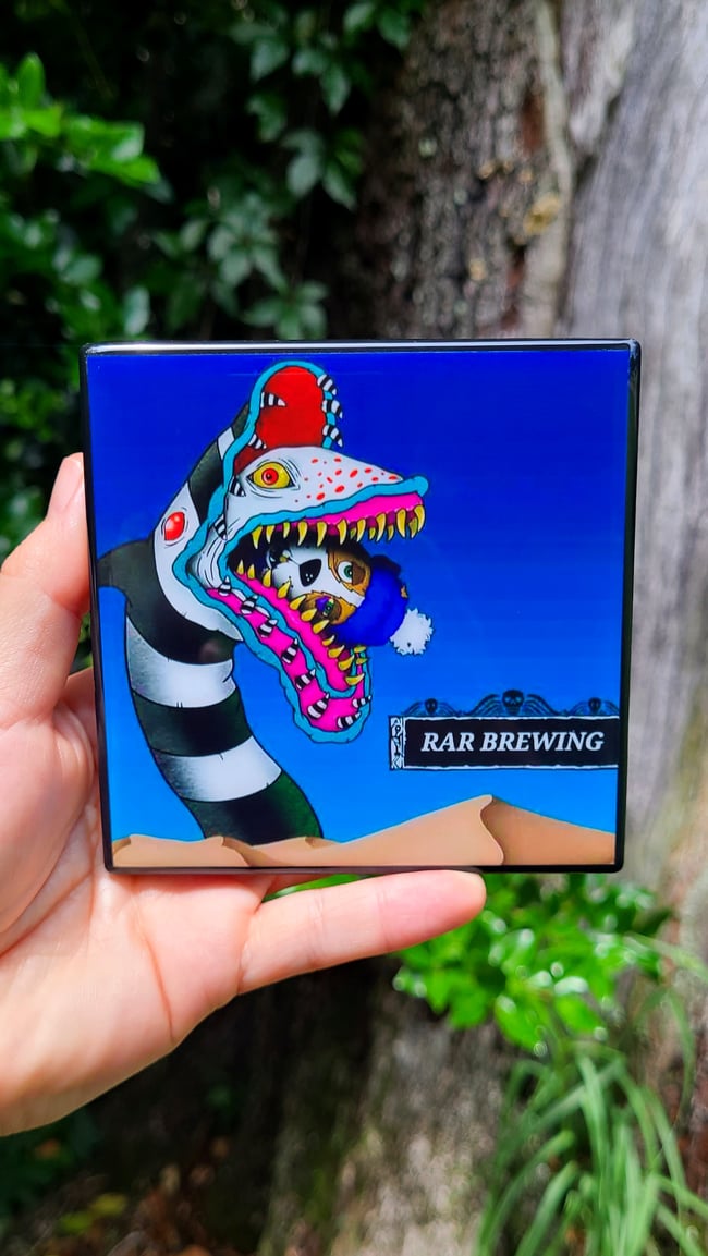 RAR Brewing "Eat Me" Beetlejuice Craft Coaster
