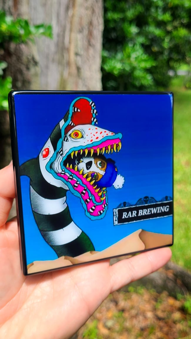 RAR Brewing "Eat Me" Beetlejuice Craft Coaster