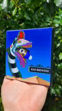 Image 4 of RAR Brewing "Eat Me" Beetlejuice Craft Coaster