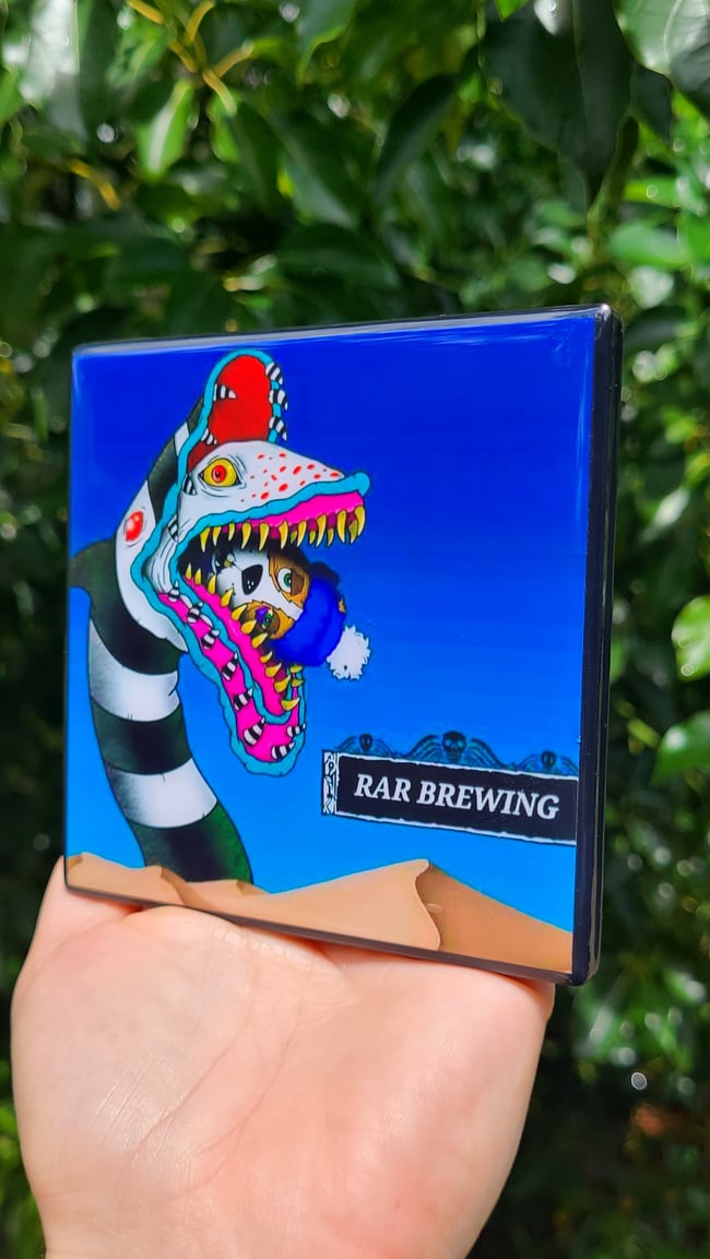 RAR Brewing "Eat Me" Beetlejuice Craft Coaster