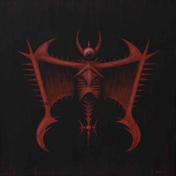 Image of DEMON WITH WINGS MkII - original painting on canvas