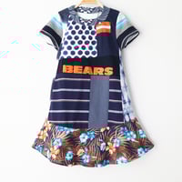 Image 9 of NFL football team chiefs bears 3T 4T 8/10 courtneycourtney patchwork tshirt dress made in chicago