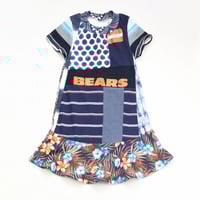 Image 12 of NFL football team chiefs bears 3T 4T 8/10 courtneycourtney patchwork tshirt dress made in chicago