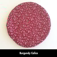 Image 7 of Traditional Round Tea Cozy - Burgundy Calico