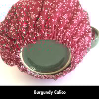 Image 6 of Traditional Round Tea Cozy - Burgundy Calico