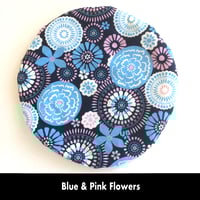 Image 7 of Traditional Round Tea Cozy - Blue & Pink Bold Flowers