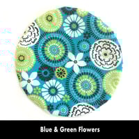 Image 7 of Traditional Round Tea Cozy - Blue & Green Bold Flowers