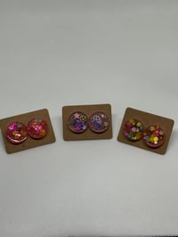 Image 1 of Large Glitter Resin Studs