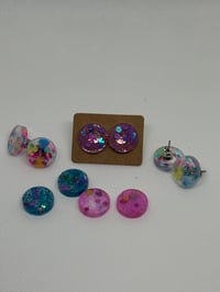 Image 4 of Large Glitter Resin Studs