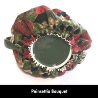 Image 6 of Traditional Round Tea Cozy - Poinsettia Bouquet