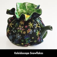Image 4 of Traditional Round Tea Cozy - Kaleidoscope Snowflakes