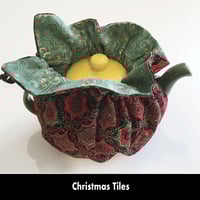 Image 2 of Traditional Round Tea Cozy - Christmas Tiles
