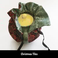 Image 3 of Traditional Round Tea Cozy - Christmas Tiles