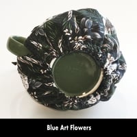 Image 6 of Traditional Round Tea Cozy - Blue Art Flowers