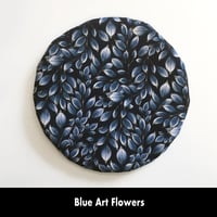 Image 7 of Traditional Round Tea Cozy - Blue Art Flowers
