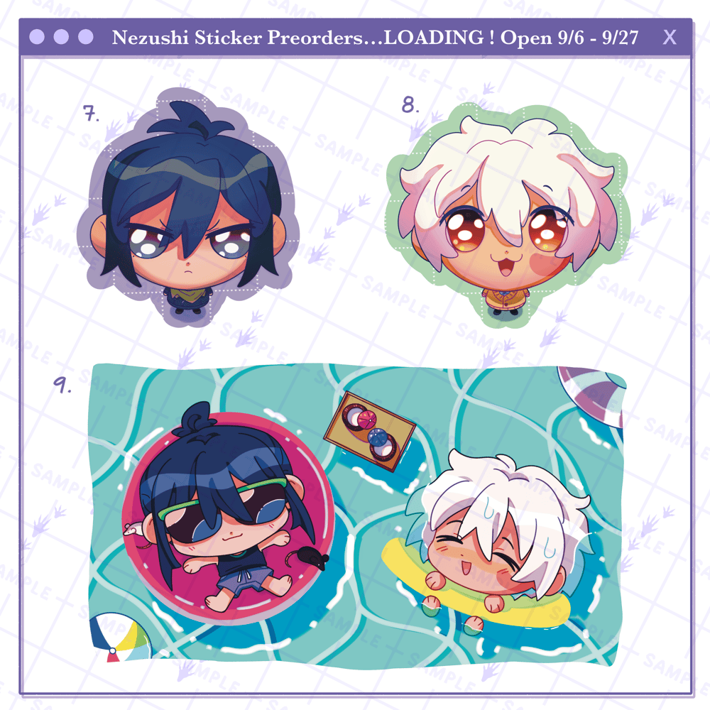 (NEW!) Assorted Nezushi Stickers