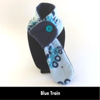 Image 1 of Quick Release Fleece Scarf - Blue Train