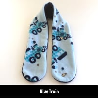 Image 6 of Quick Release Fleece Scarf - Blue Train