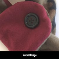 Image 8 of Quick Release Fleece Scarf - Camoflauge with Burgundy