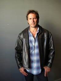 Image 1 of Utility leather Men's Bomber Jacket