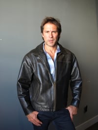 Image 2 of Utility leather Men's Bomber Jacket