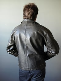 Image 4 of Utility leather Men's Bomber Jacket