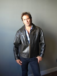 Image 5 of Utility leather Men's Bomber Jacket