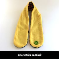 Image 7 of Quick Release Fleece Scarf - Geometrics on Black