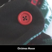 Image 8 of Quick Release Fleece Scarf - Christmas Moose