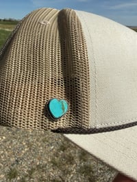 Image 3 of True Blue Heart Hat Pin