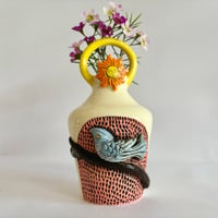 Image 1 of Blue Bird - Ceramic Bud Vase