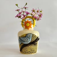 Image 1 of Blue Bird II - Ceramic Bud Vase