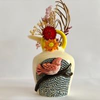 Image 1 of Pink Bird - Ceramic Bud Vase