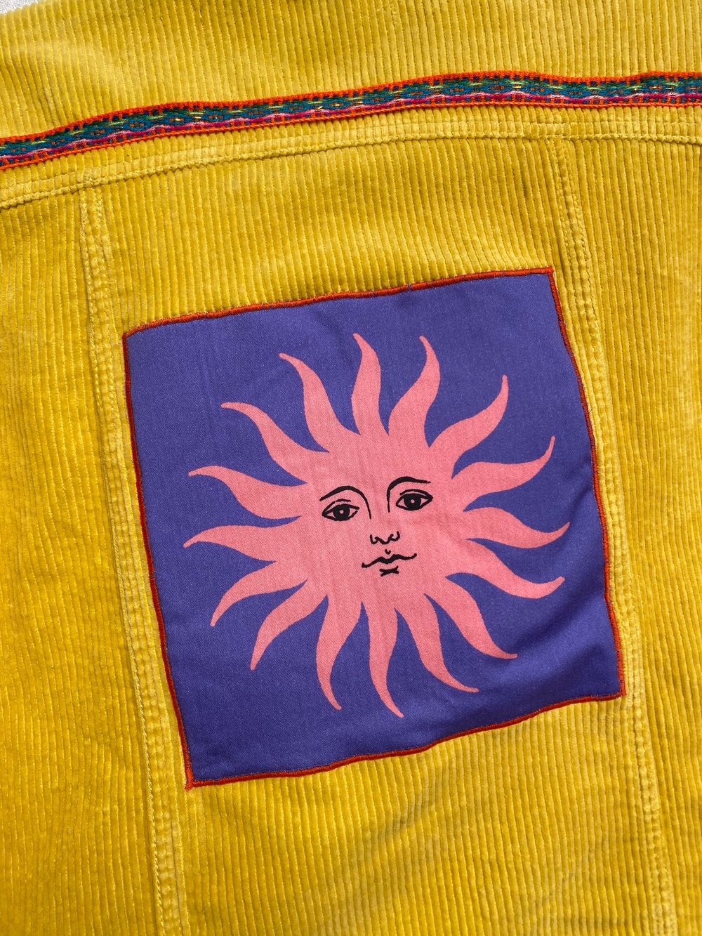 PURPLE SUN peruvian yellow corduroy katana