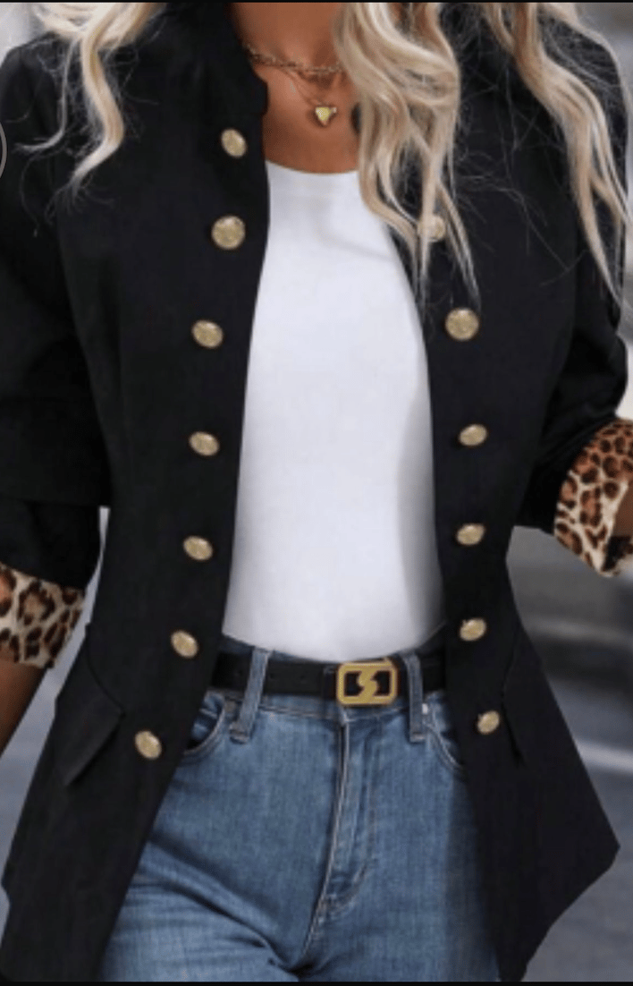 Image of Black Military Jacket