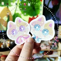 Image 1 of Holo Sticker - Fancy Cats