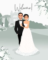 Image 4 of Wedding Welcome Sign With Background