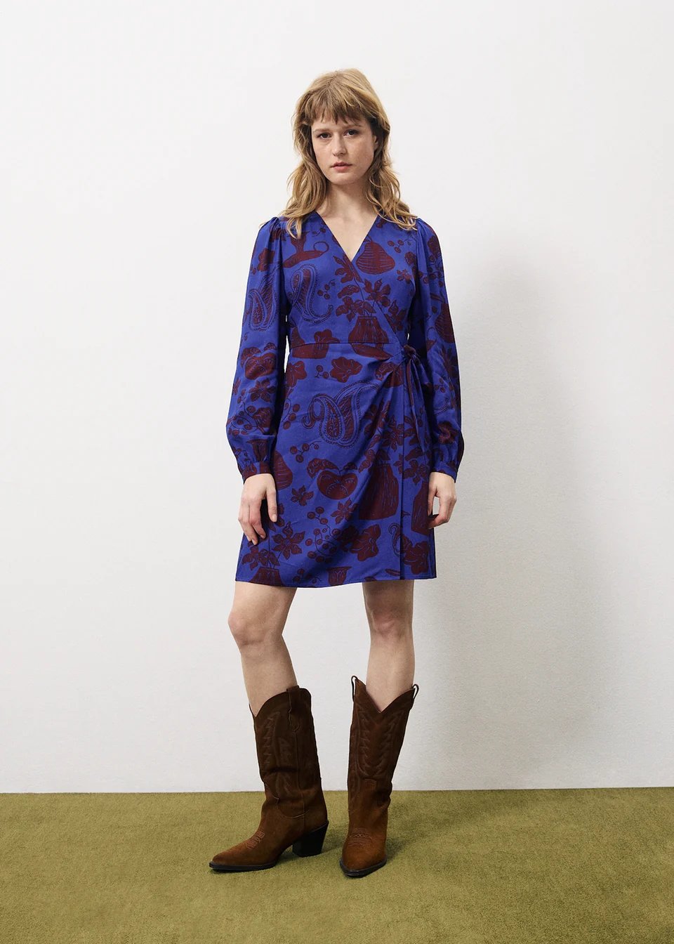 Image of 3-Vestido multicolor Floral Blue