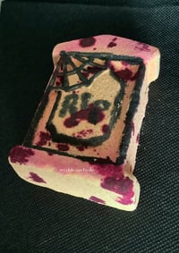 Image 9 of Here Lies…Tombstone Bathbomb Handmade Vegan Headstone Halloween Horror Spooky Bath Products Gifts