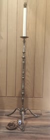 Victorian Brass Country House Torchere Standard/Floor Lamp