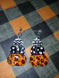 3 tier pumpkin earrings 