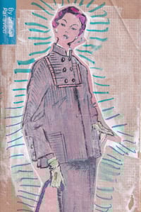 Image 1 of Small Craft Paper Envelope Journal with Metallic Fashion Collage