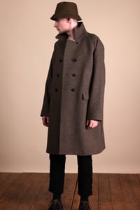 Image 6 of Raglan long wool Coat - Mole