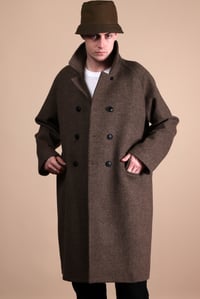 Image 5 of Raglan long wool Coat - Mole