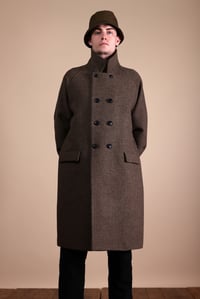 Image 1 of Raglan long wool Coat - Mole