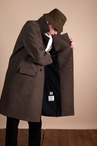 Image 4 of Raglan long wool Coat - Mole